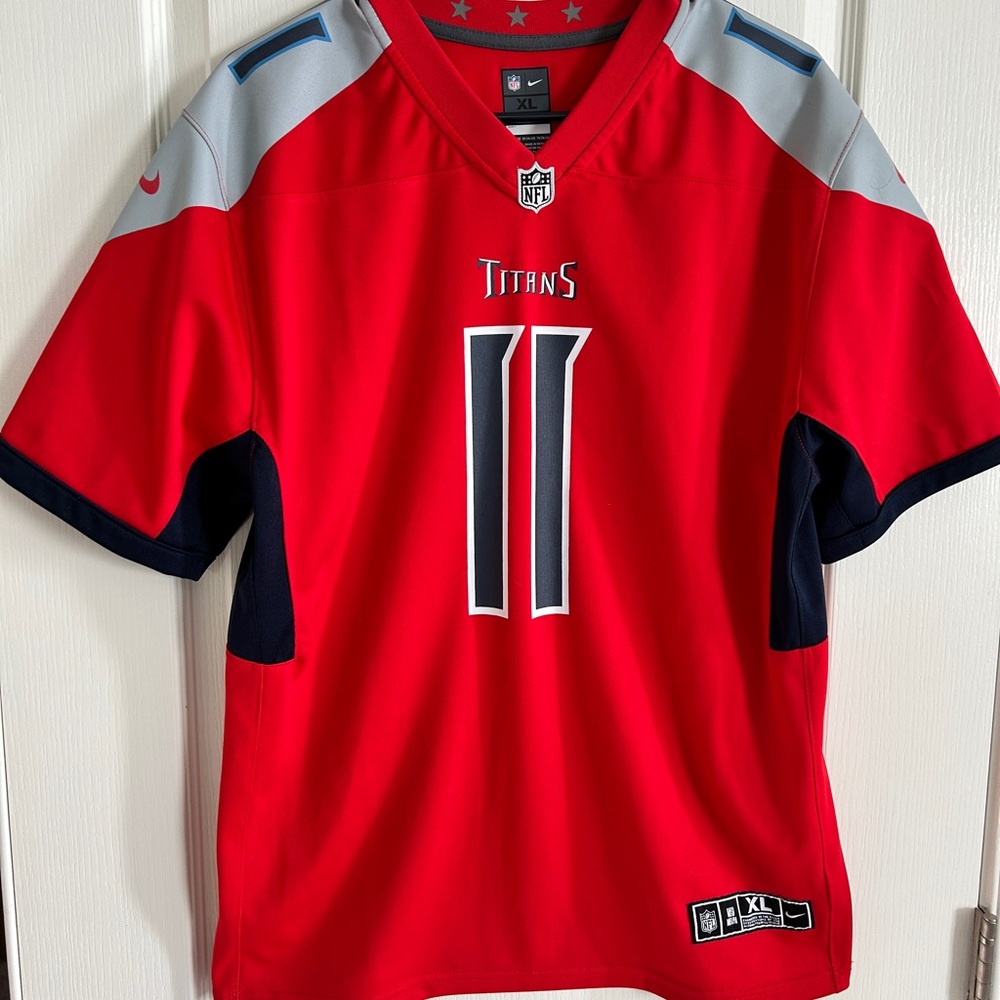 Nike Titans Red and Navy Jersey